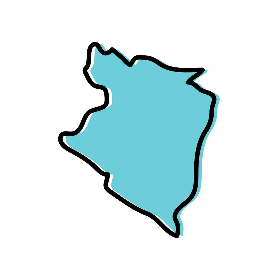 Eastern Highlands State map vector design.