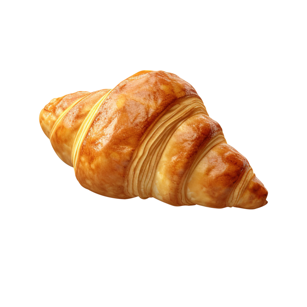 AI generated Fresh croissant on a transparent background png