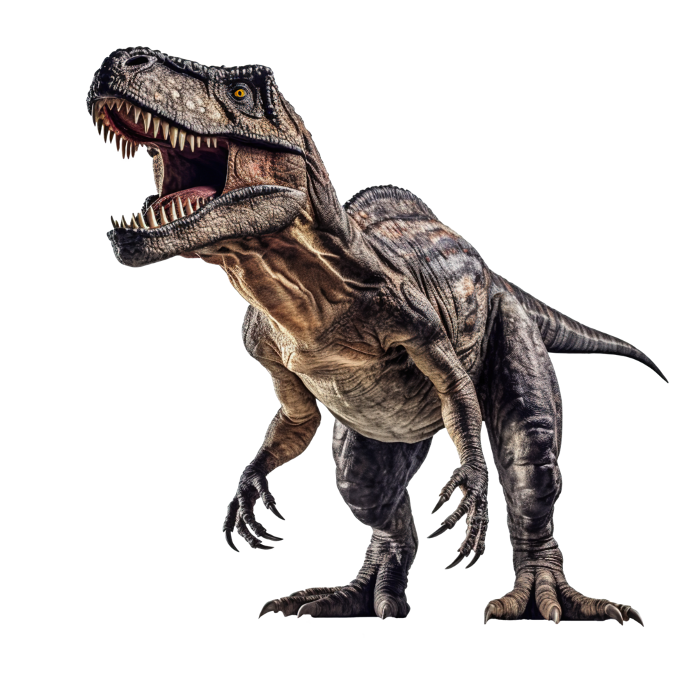 ai genererad tyrannosaurus rex, t-rex på transparent bakgrund png