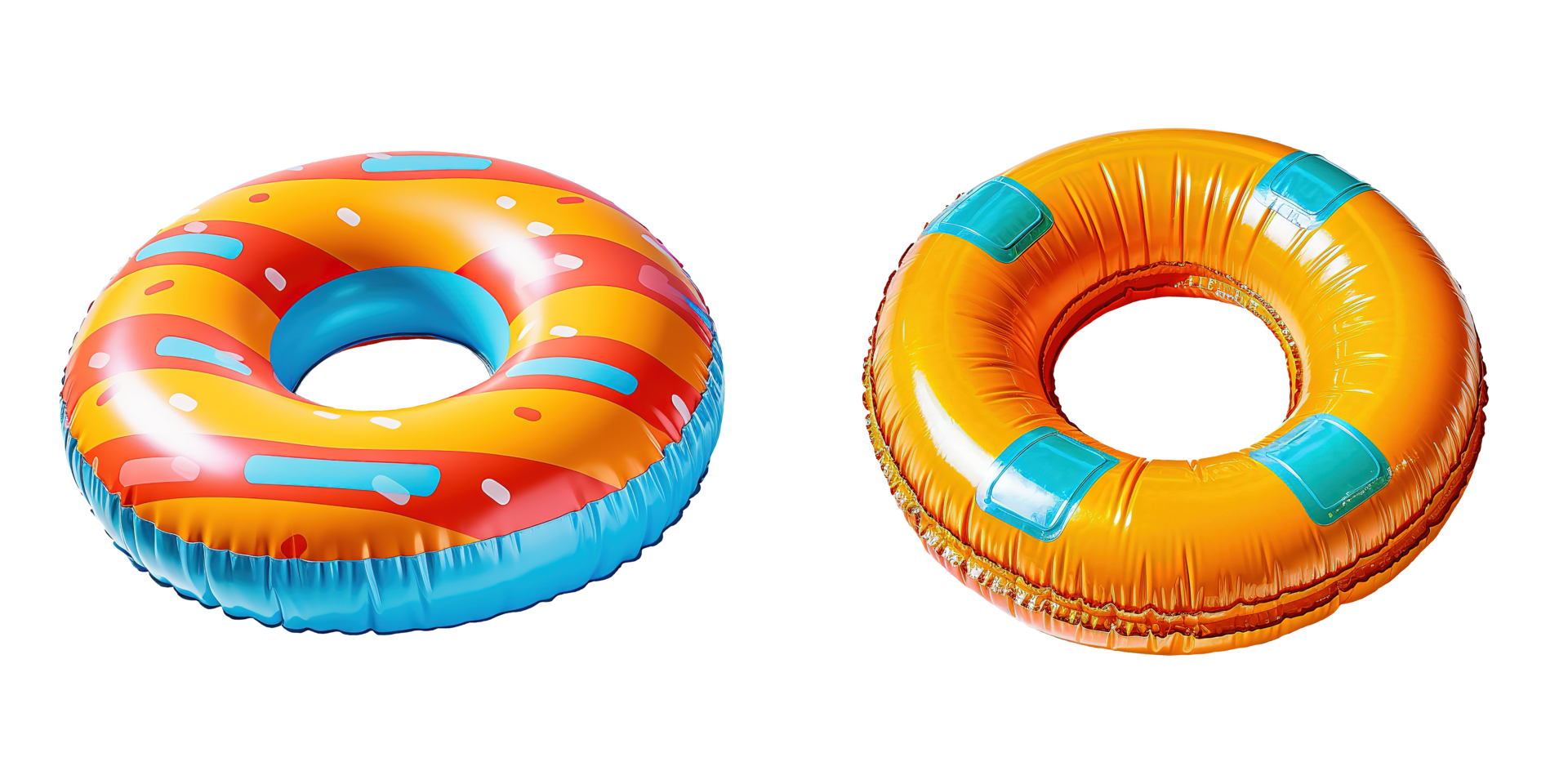 AI generated inflatable swimming ring in transparent background png
