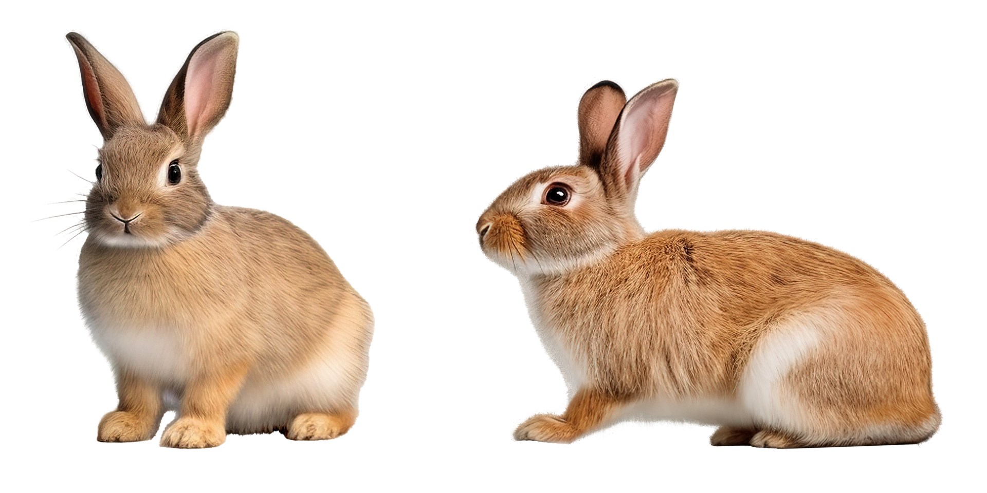 ai generato divertente coniglietto o bambino coniglio per Pasqua giorno su trasparente sfondo png