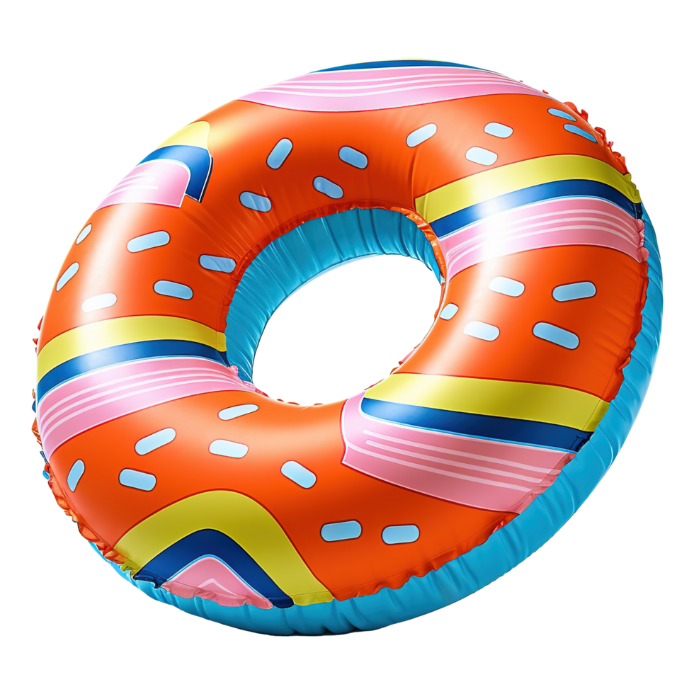 AI generated inflatable swimming ring in transparent background