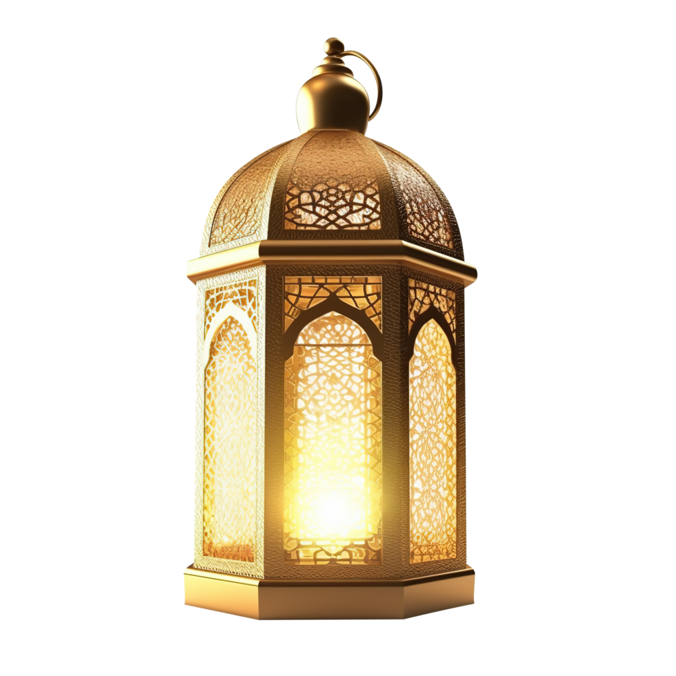 ai generato Ramadan Arabo lanterna su trasparente sfondo png
