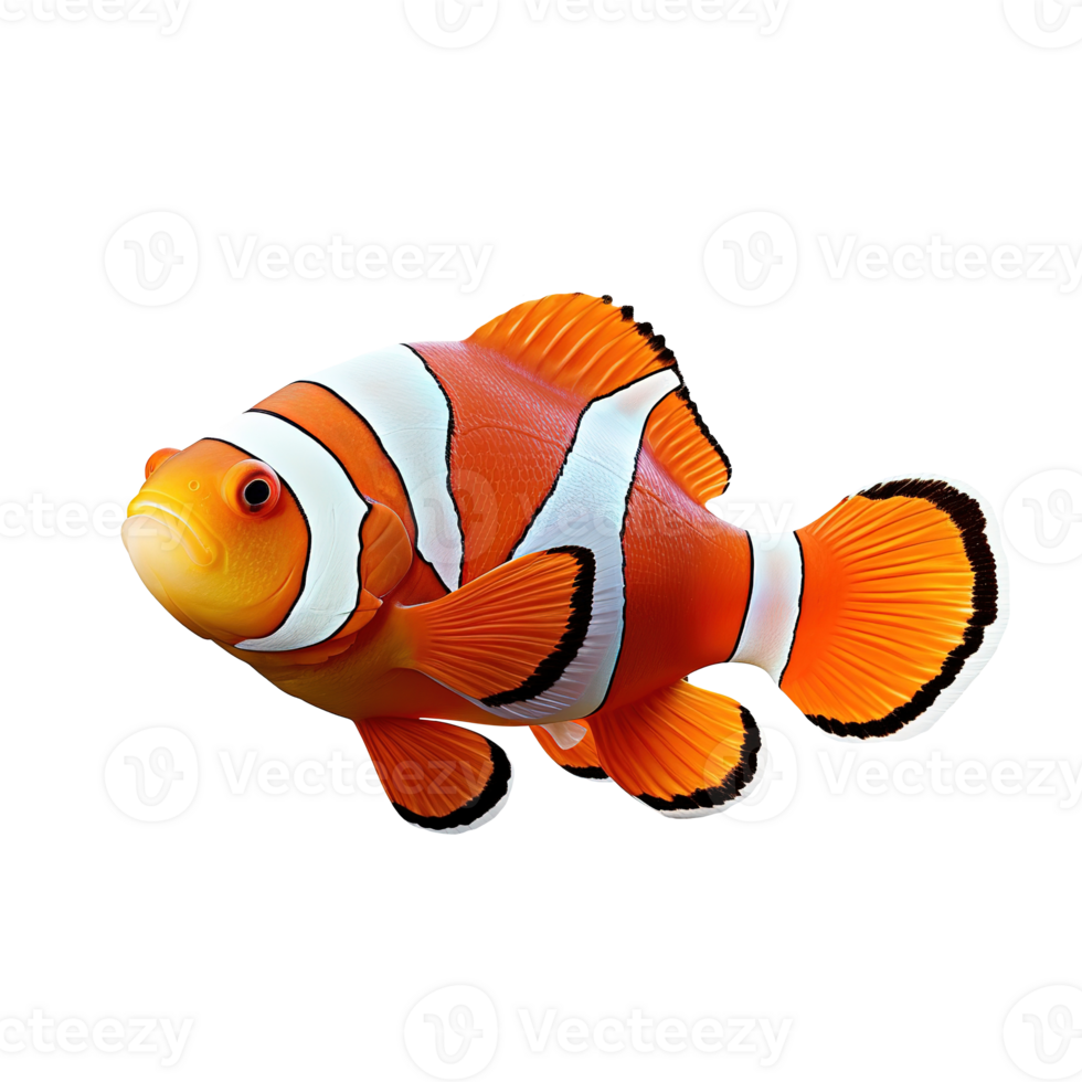 AI generated Clown fish in transparent background png