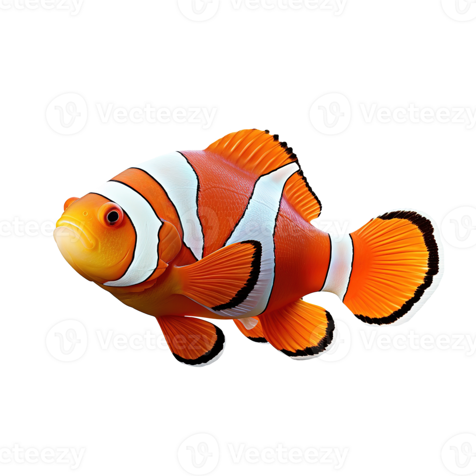 ai generiert Clown Fisch im transparent Hintergrund png