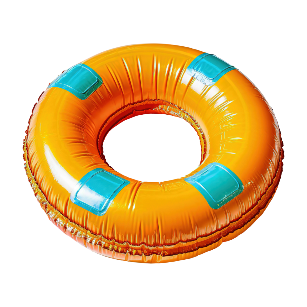 AI generated inflatable swimming ring in transparent background png