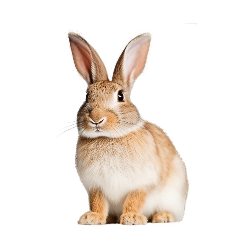 AI generated Funny bunny or baby rabbit for Easter Day on transparent background png