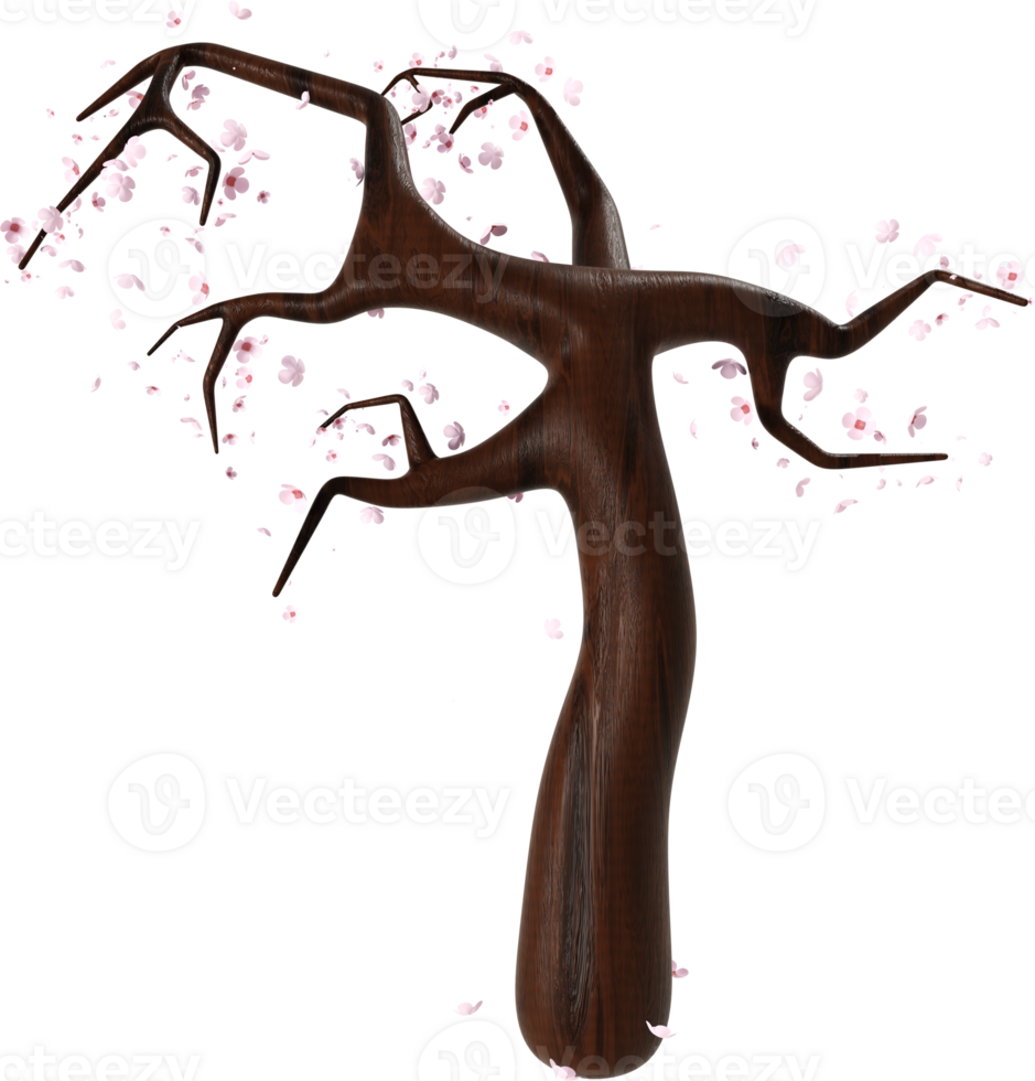 3d render chinese tree png