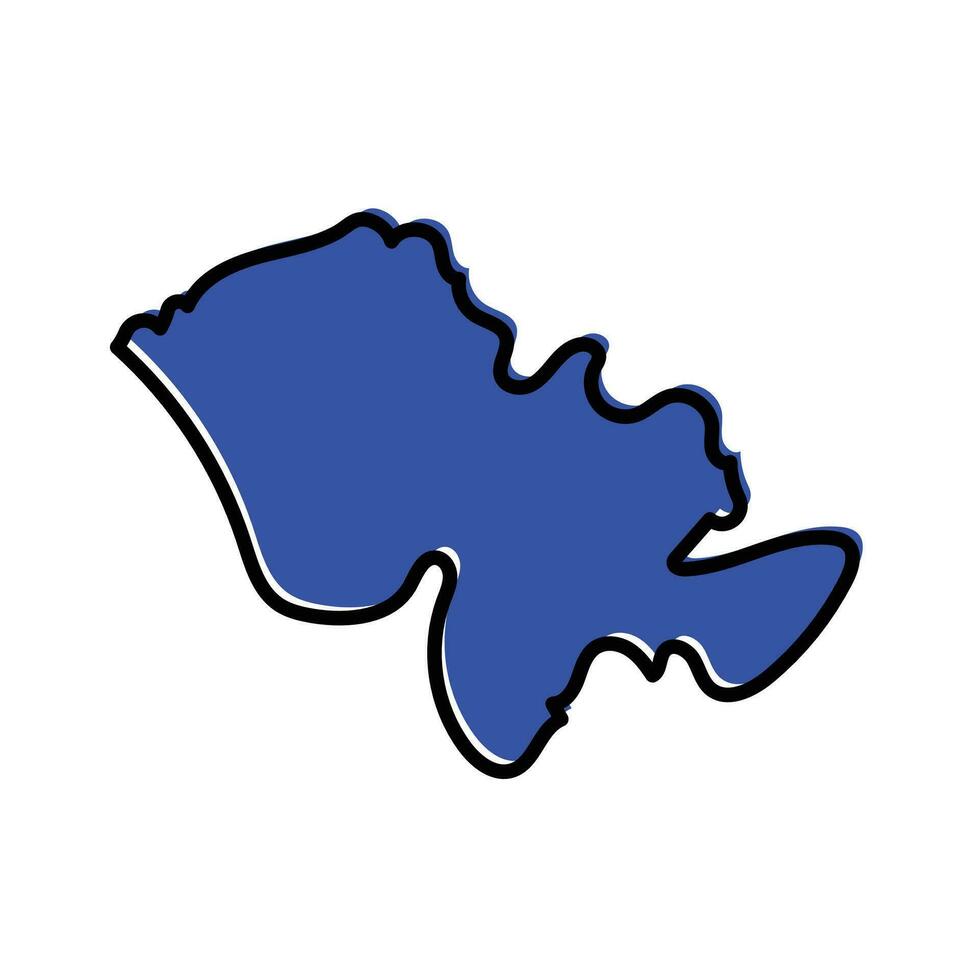 The Mafeteng state of Lesotho country map illustration. vector