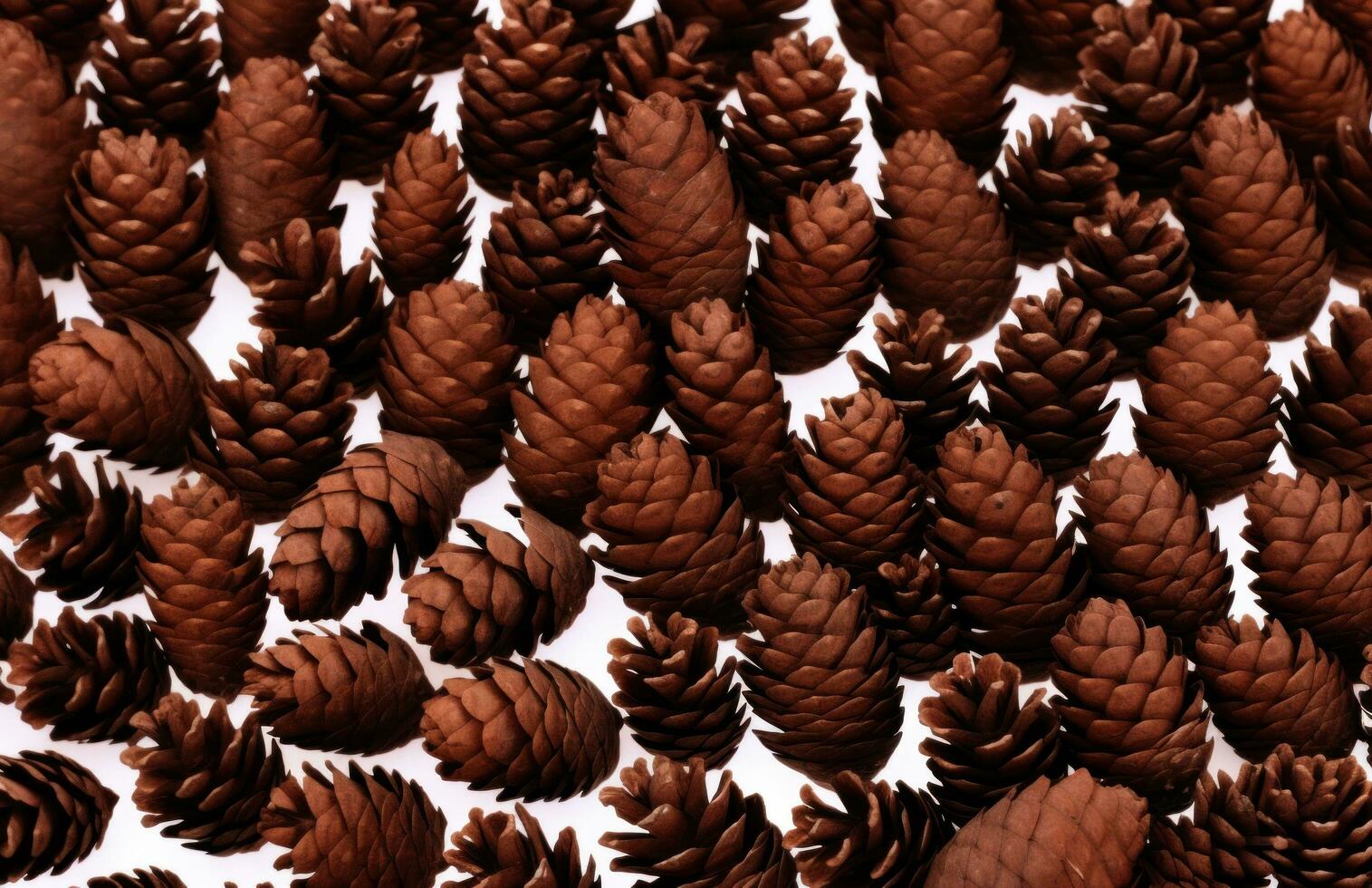 AI generated a clipping of pine cones on a white background. photo