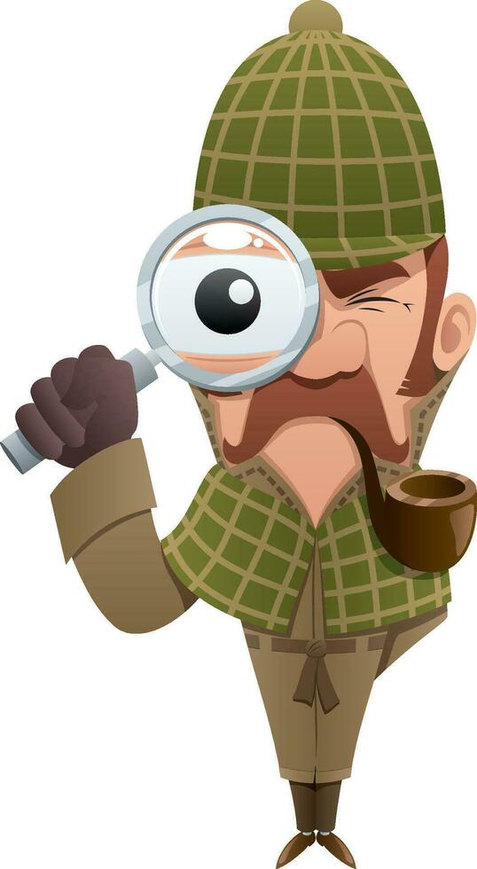 Detective on White vector
