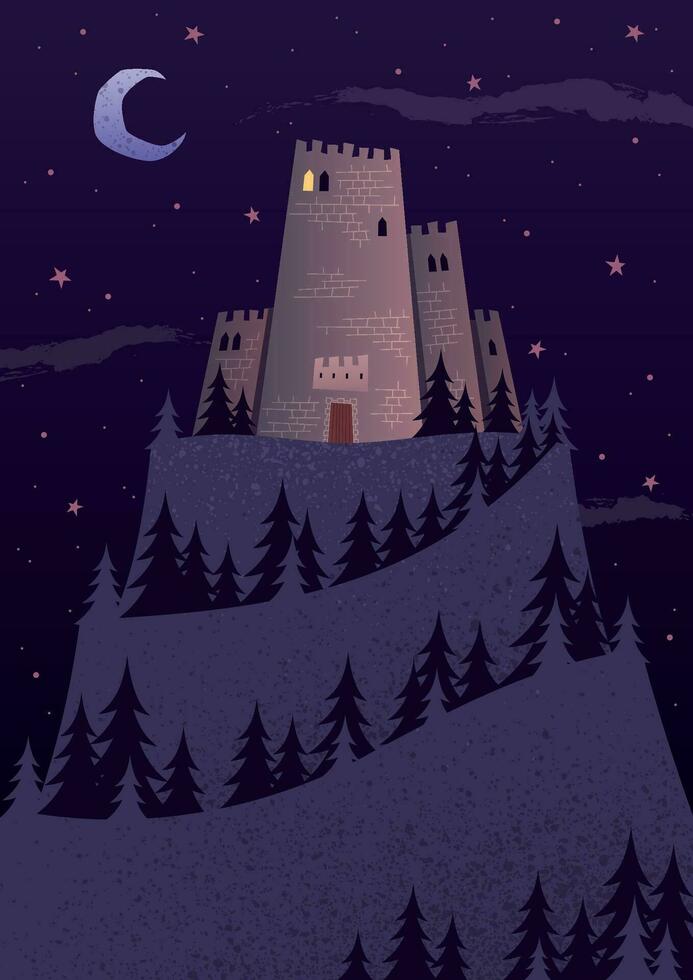 Dark Castle Landscape vector