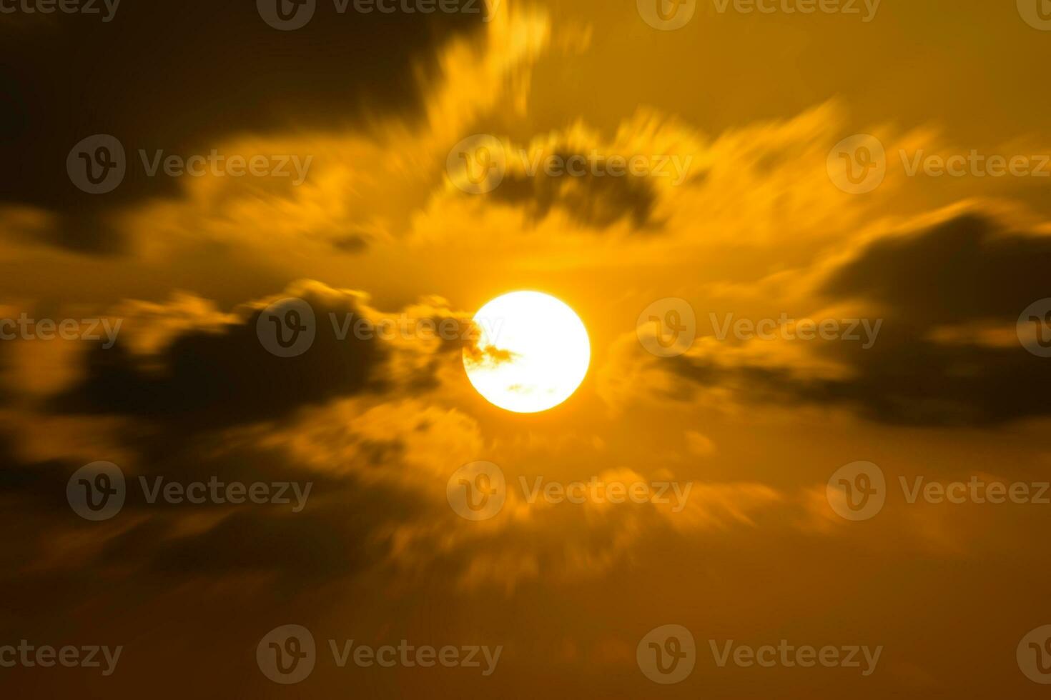 Motion cloud with sun on the sky. photo