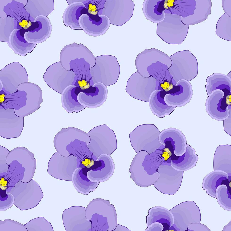 sin costura modelo con Violeta brotes en un azul antecedentes vector