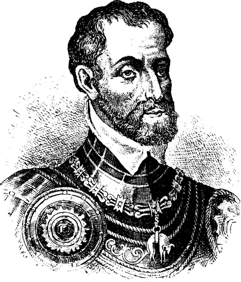 Charles V, vintage illustration vector