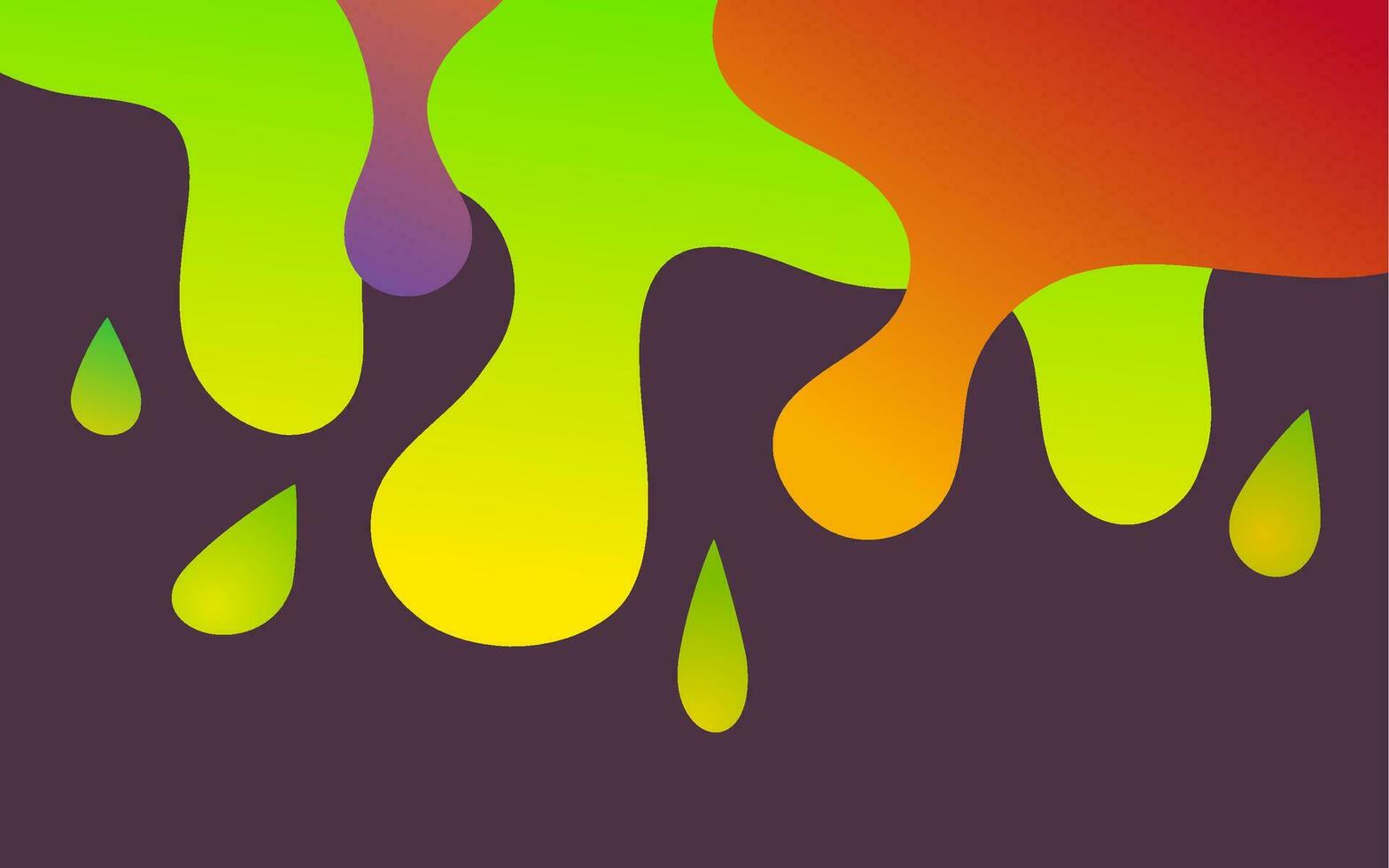 a colorful liquid dripping on a black background vector