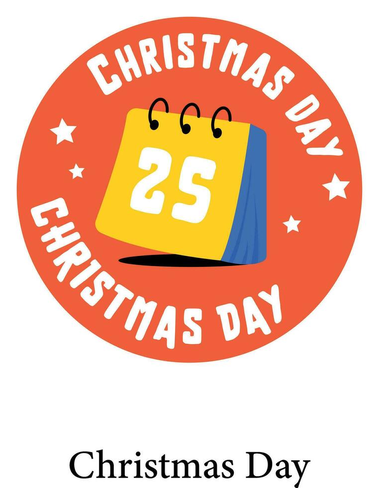 Trendy Christmas Day vector