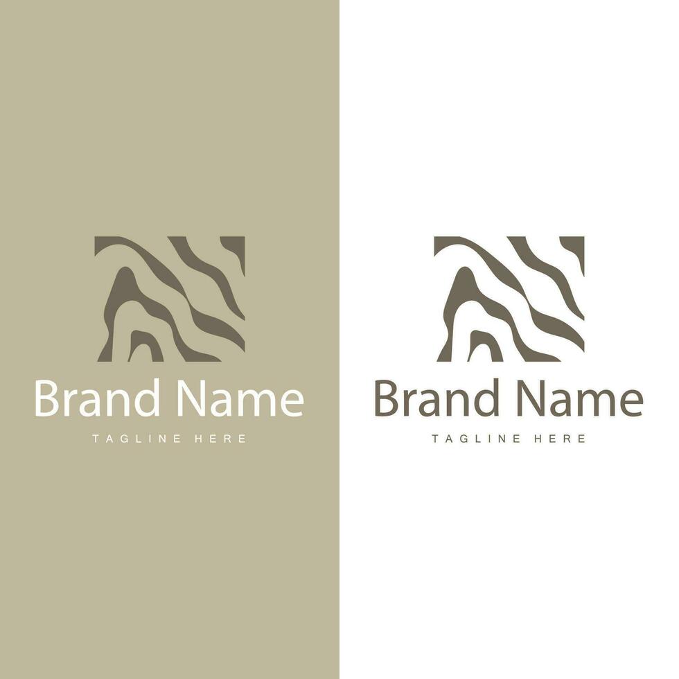 Tree Bark Logo Design Vector Simple Wood Texture Bark Illustration Symbol