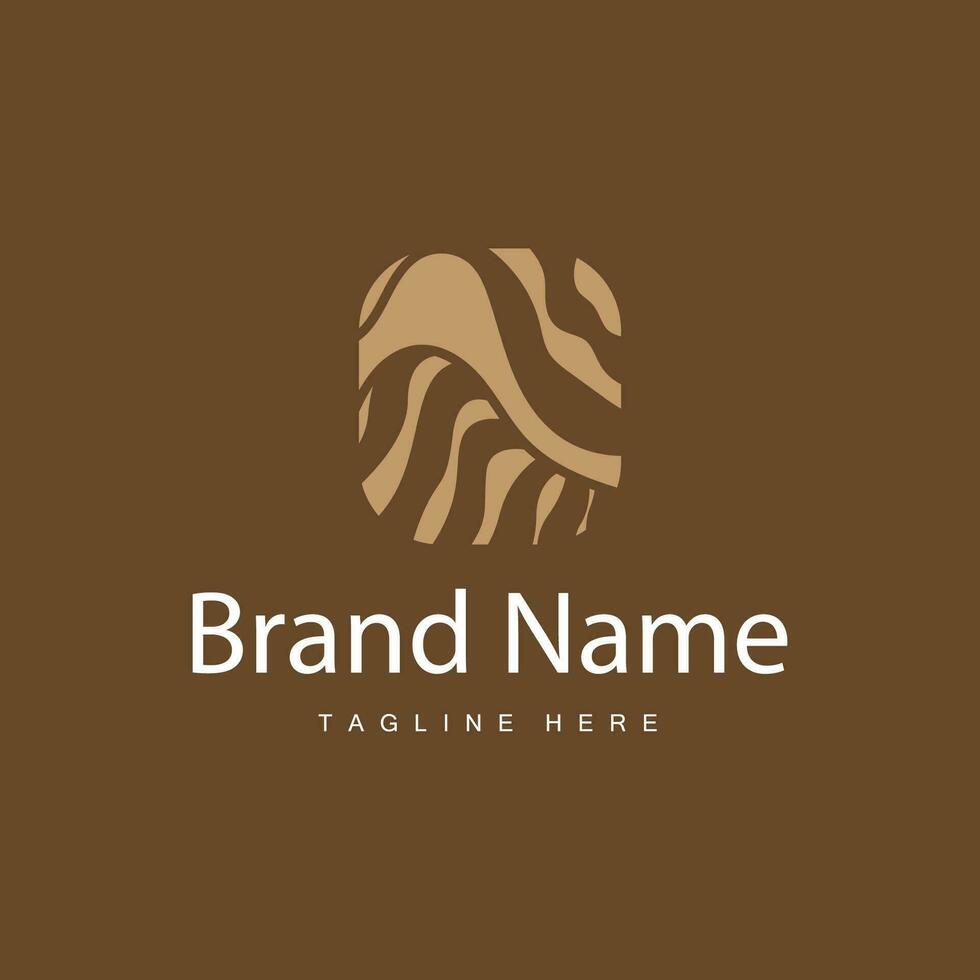 Tree Bark Logo Design Vector Simple Wood Texture Bark Illustration Symbol