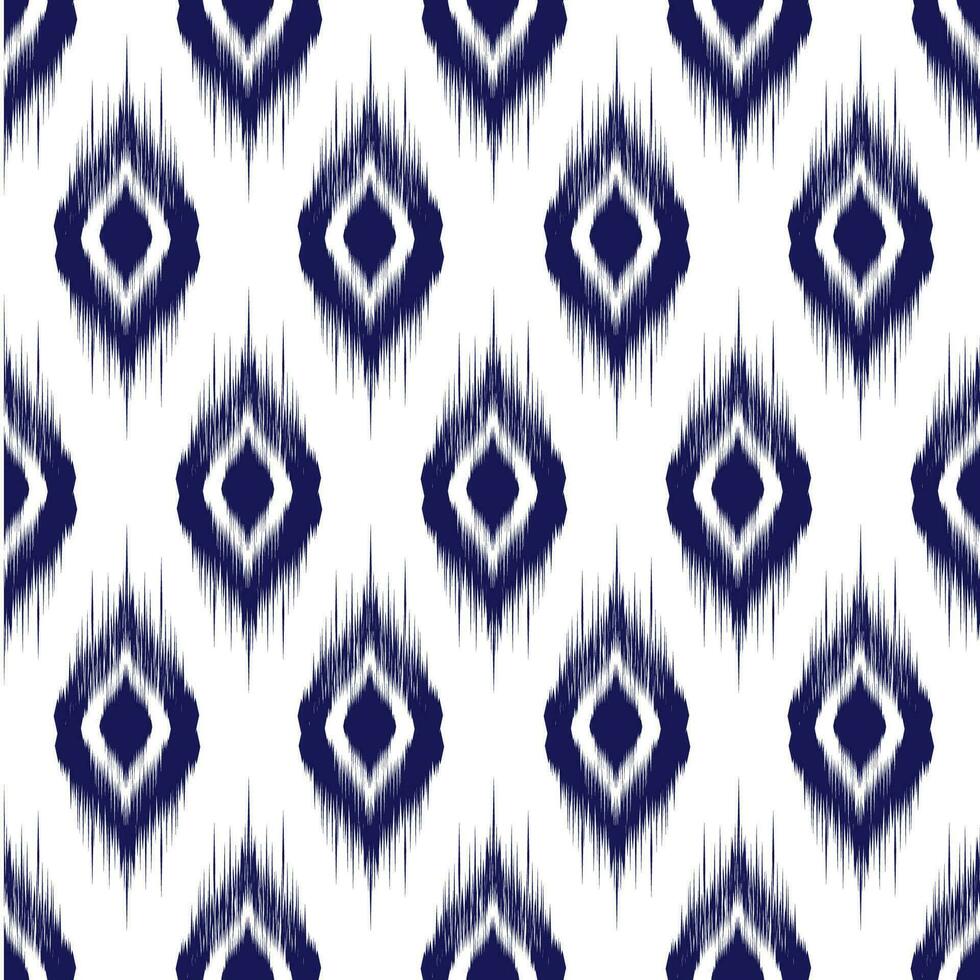 Art print of Ikat Seamless Pattern Design for background,carpet,wallpaper,clothing,wrapping,Batik,fabric,Vector illustration.embroidery style. vector