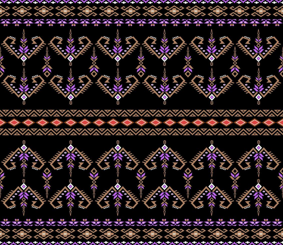 Ethnic pattern. Kerchief Pattern. Silk neck scarf. Bandana Print. Headscarf. Floral vintage style. Indonesian batik. Textile, Fabric, Tile, Clothing. Tribal texture. Vector. violet, Gold, Yellow, vector
