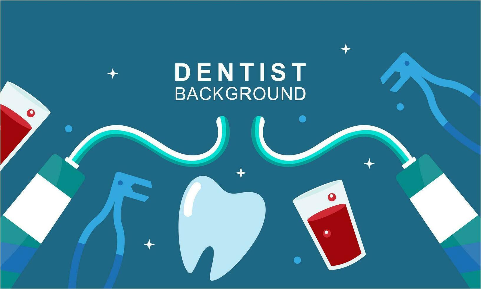 Dentist tools and equipment banner concept vector