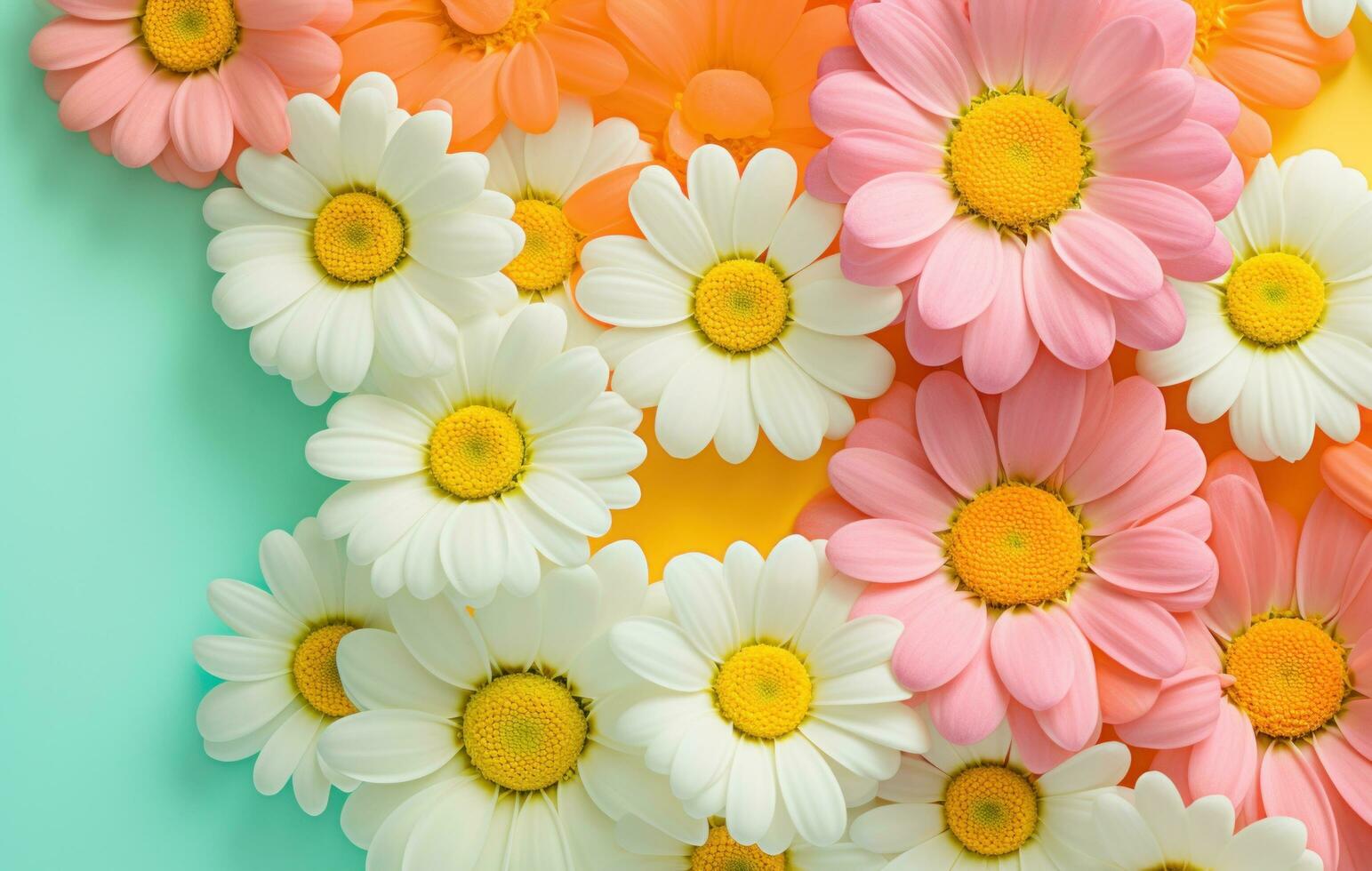 AI generated flowers and Spring and Summer bright colors photo