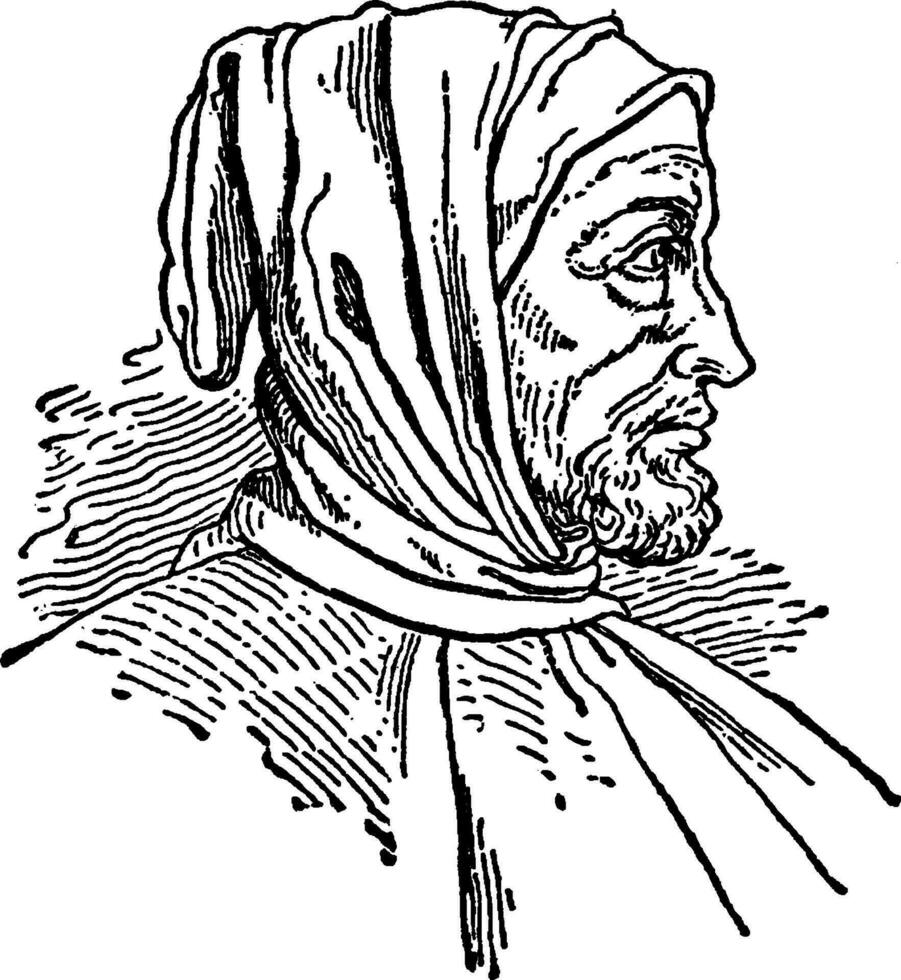 Giovanni Cimabue, vintage illustration vector