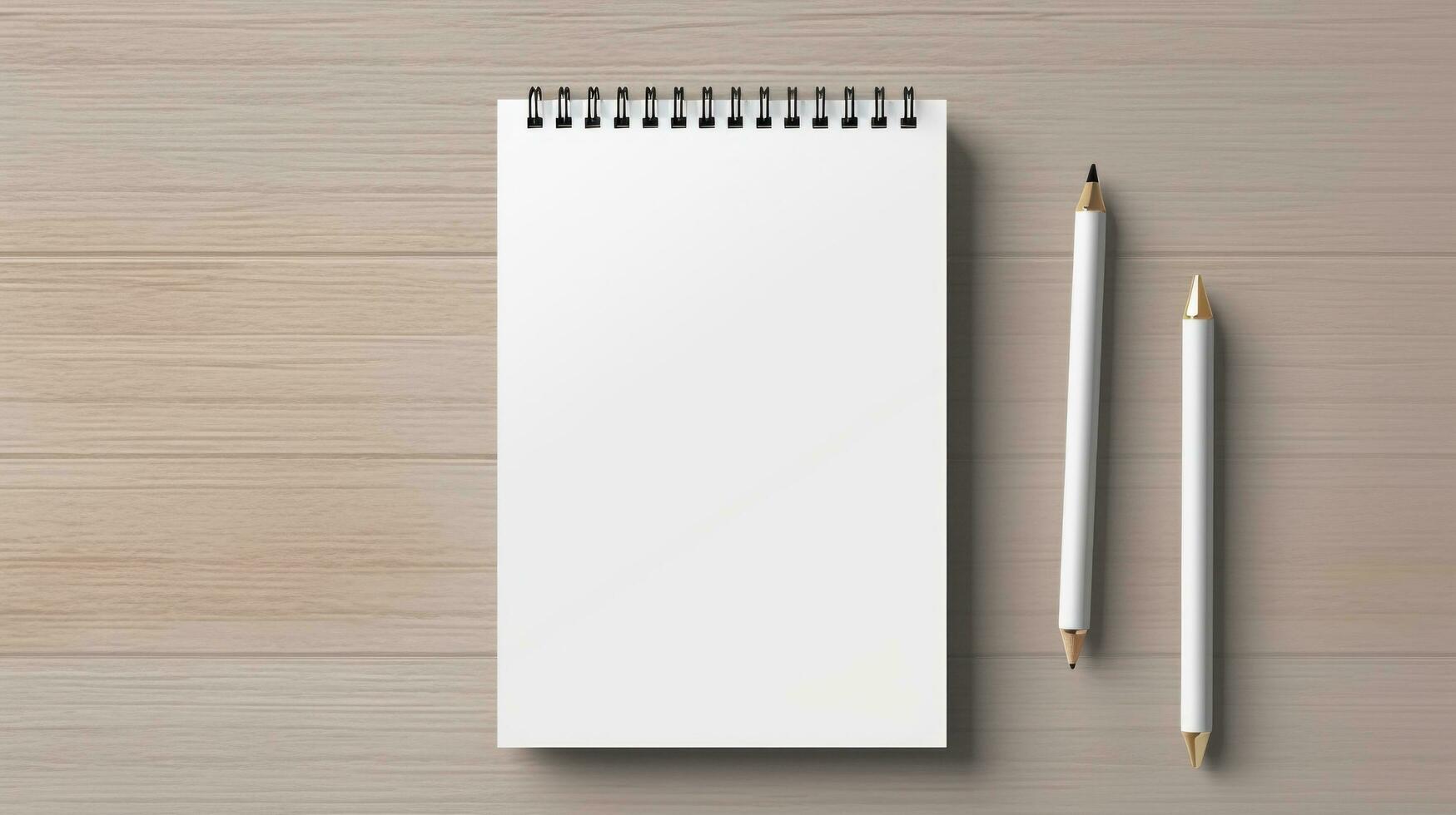 AI generated Notepad with blank front, photo