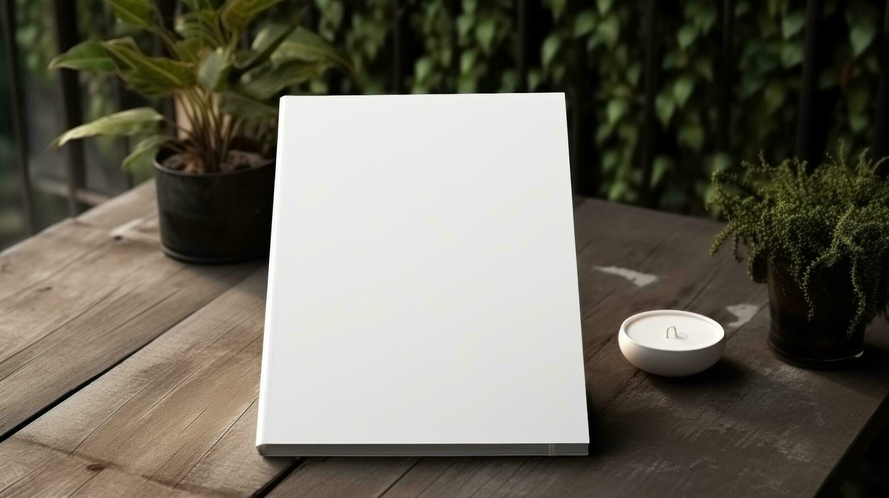 AI generated Notepad with blank front, photo