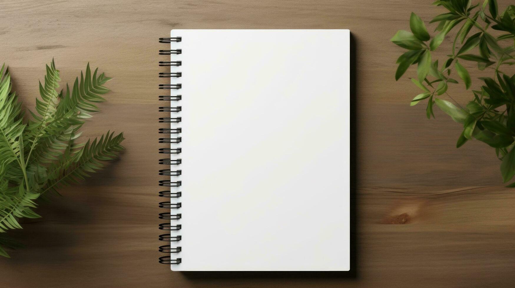 AI generated Notepad with blank front, photo