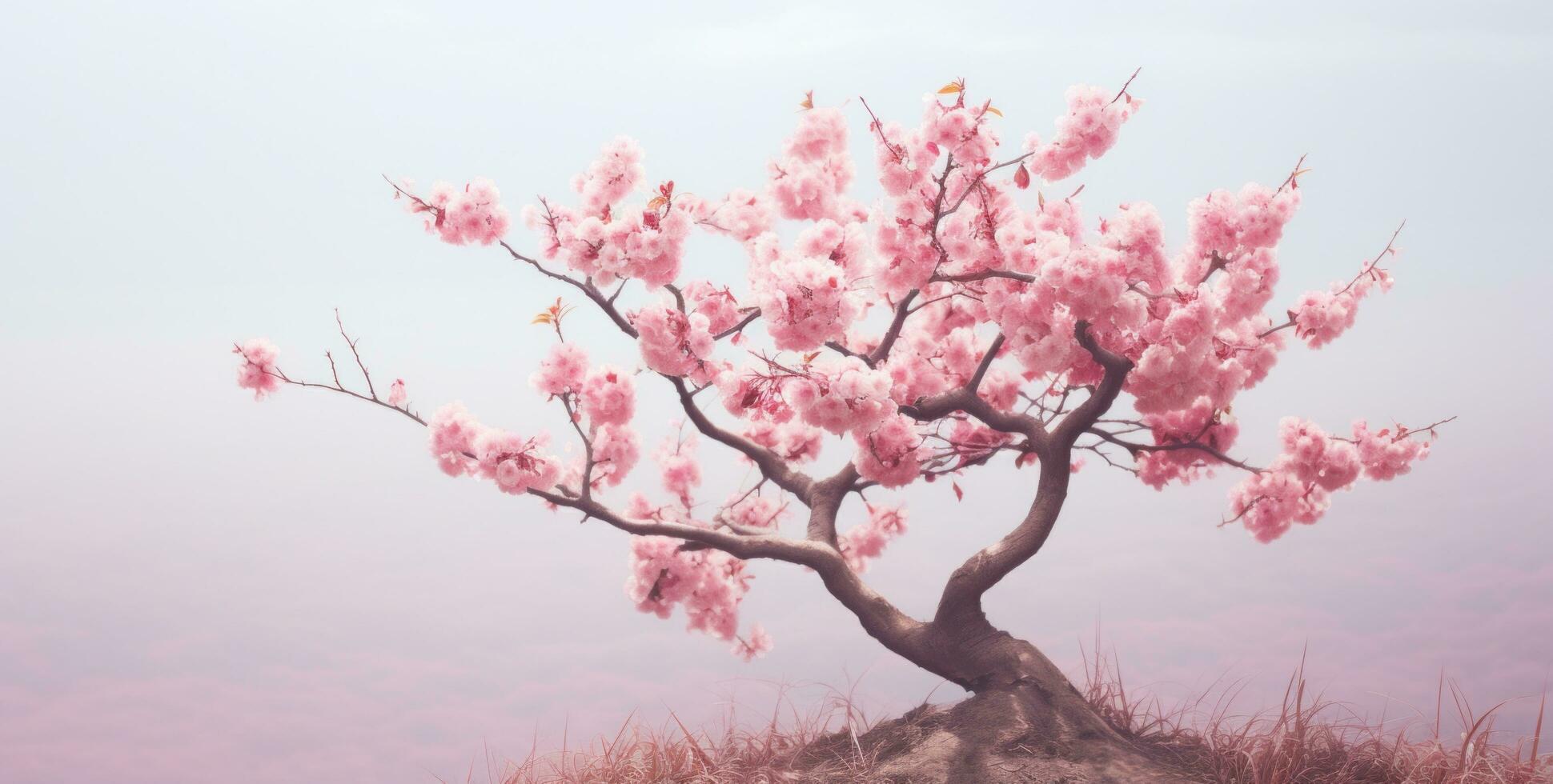 AI generated cute spring tree in the spring, photo