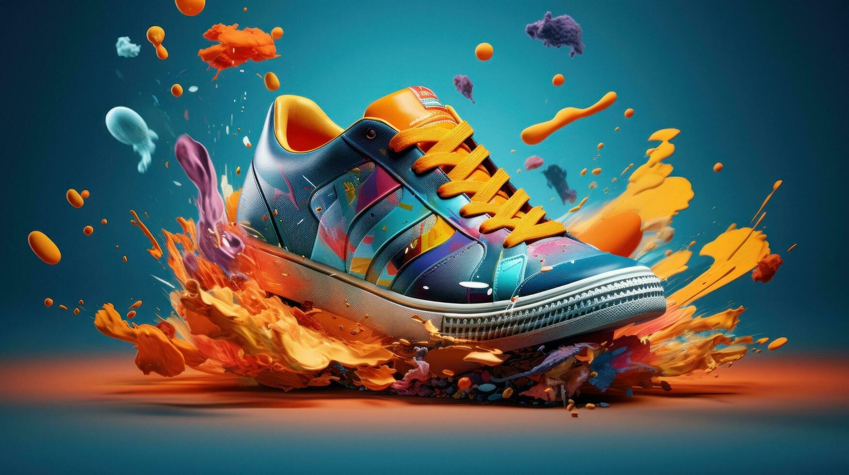 ai generado comercial cubrir diseño de Zapatos foto