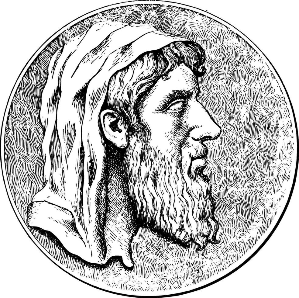 Euclid, vintage illustration vector