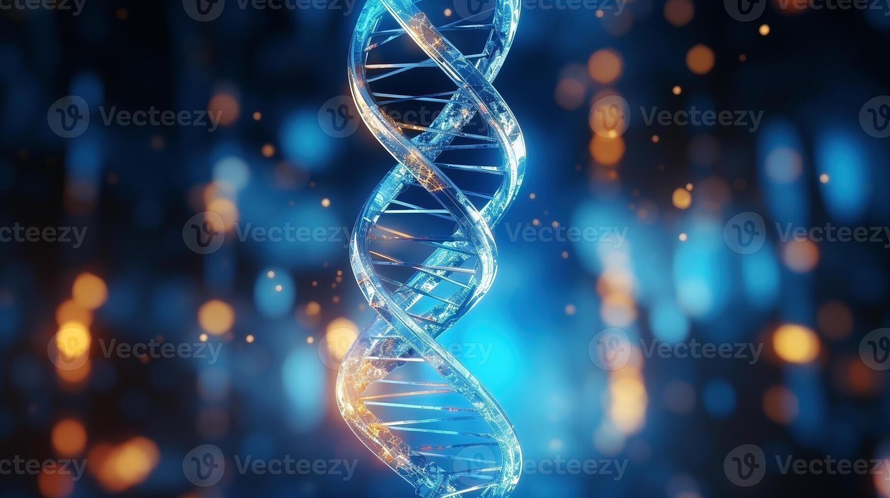 AI generated Chromosome molecular structure ai generated biotechnology close-up image photo