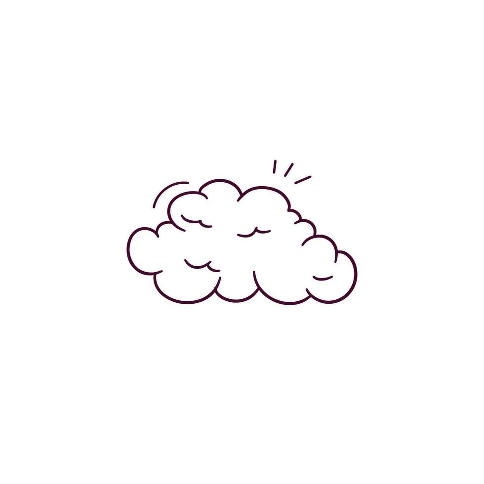 Hand Drawn illustration of  cloud icon. Doodle Vector Sketch Illustration