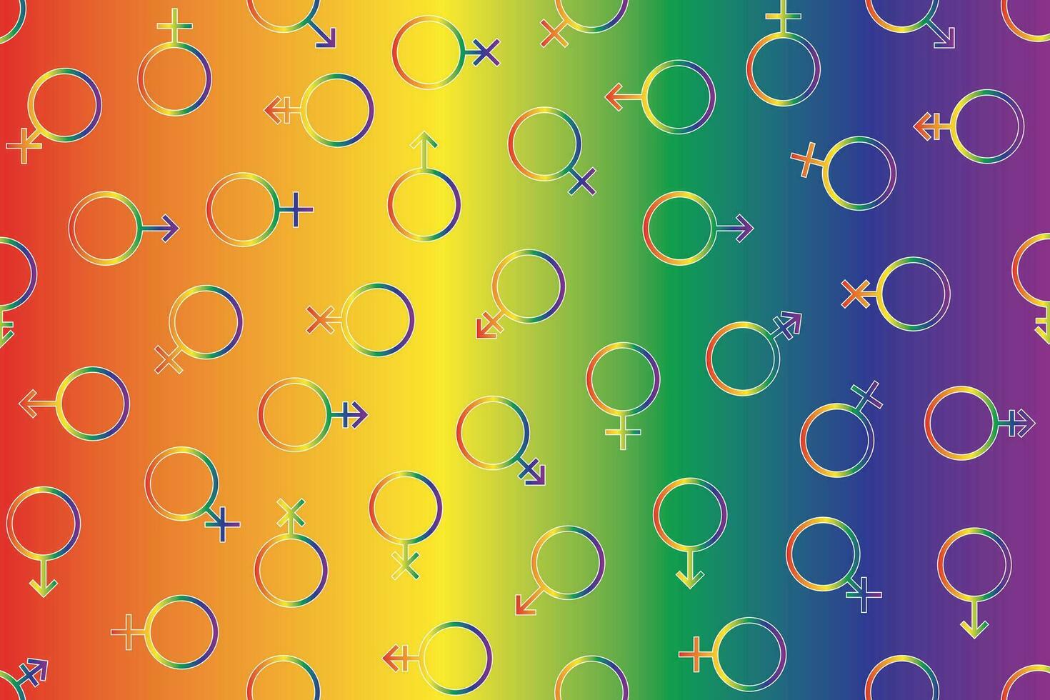 Illustration, Icon of LGBTQ with gradient color on lgbtq color gradient background. vector