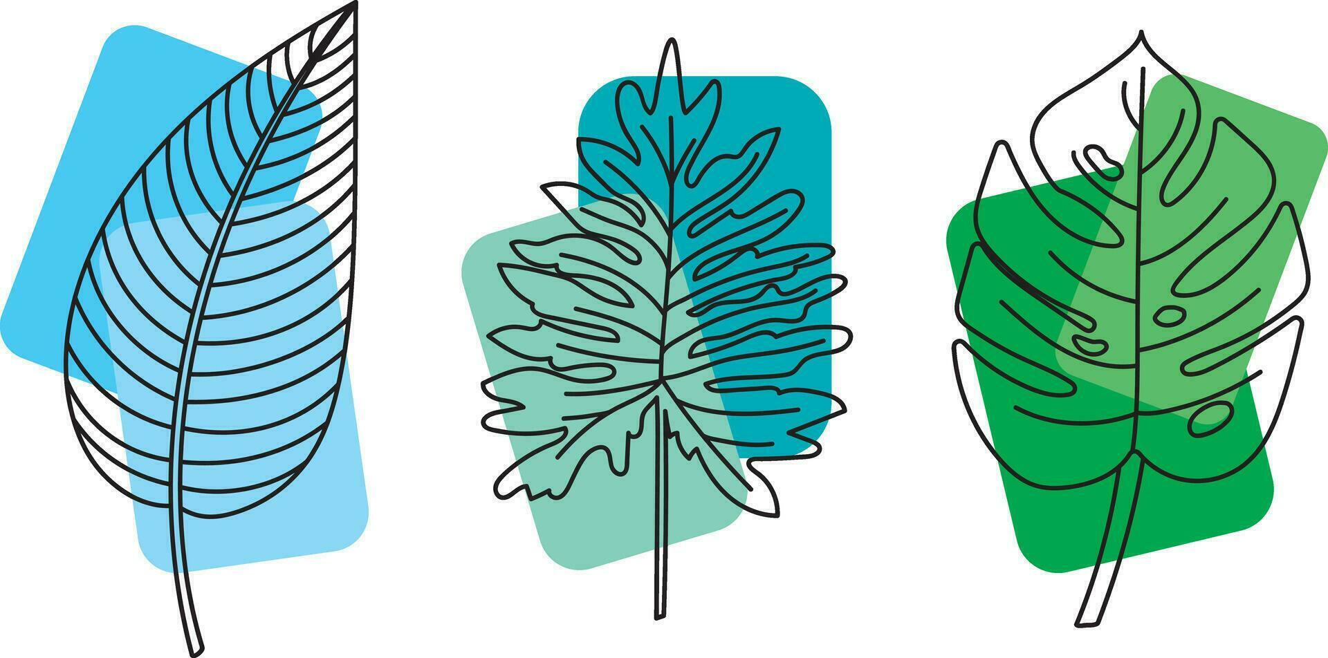 ilustración el línea de hojas en color antecedentes. vector