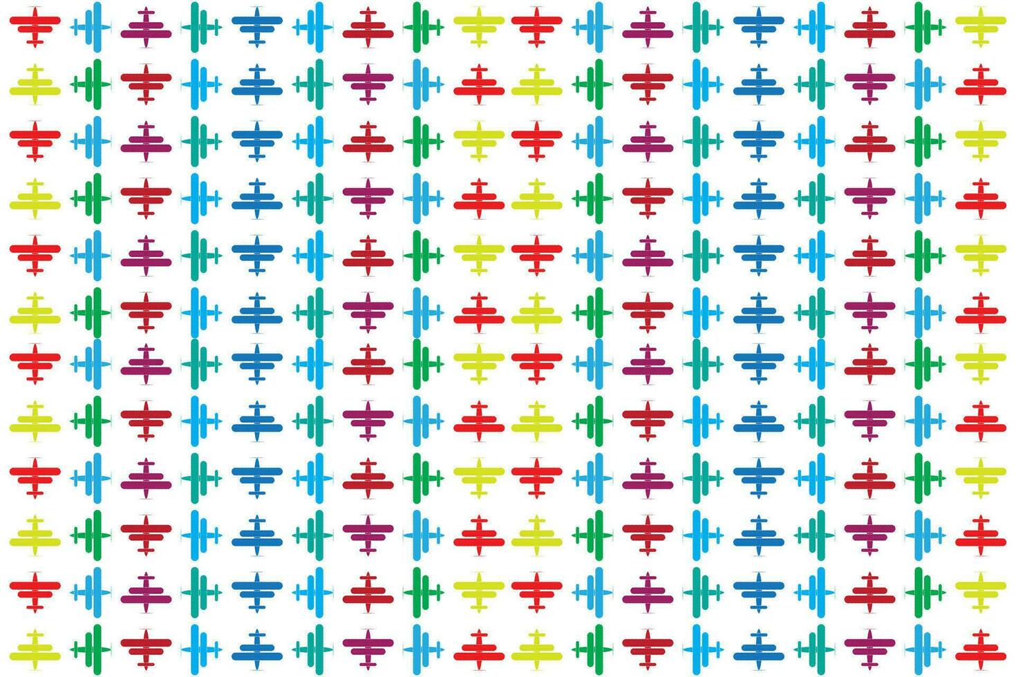 Illustration color of the airplane on white background. vector
