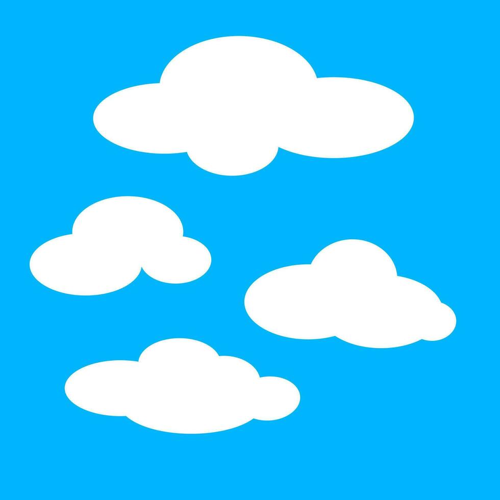 Clouds vector color illustration.