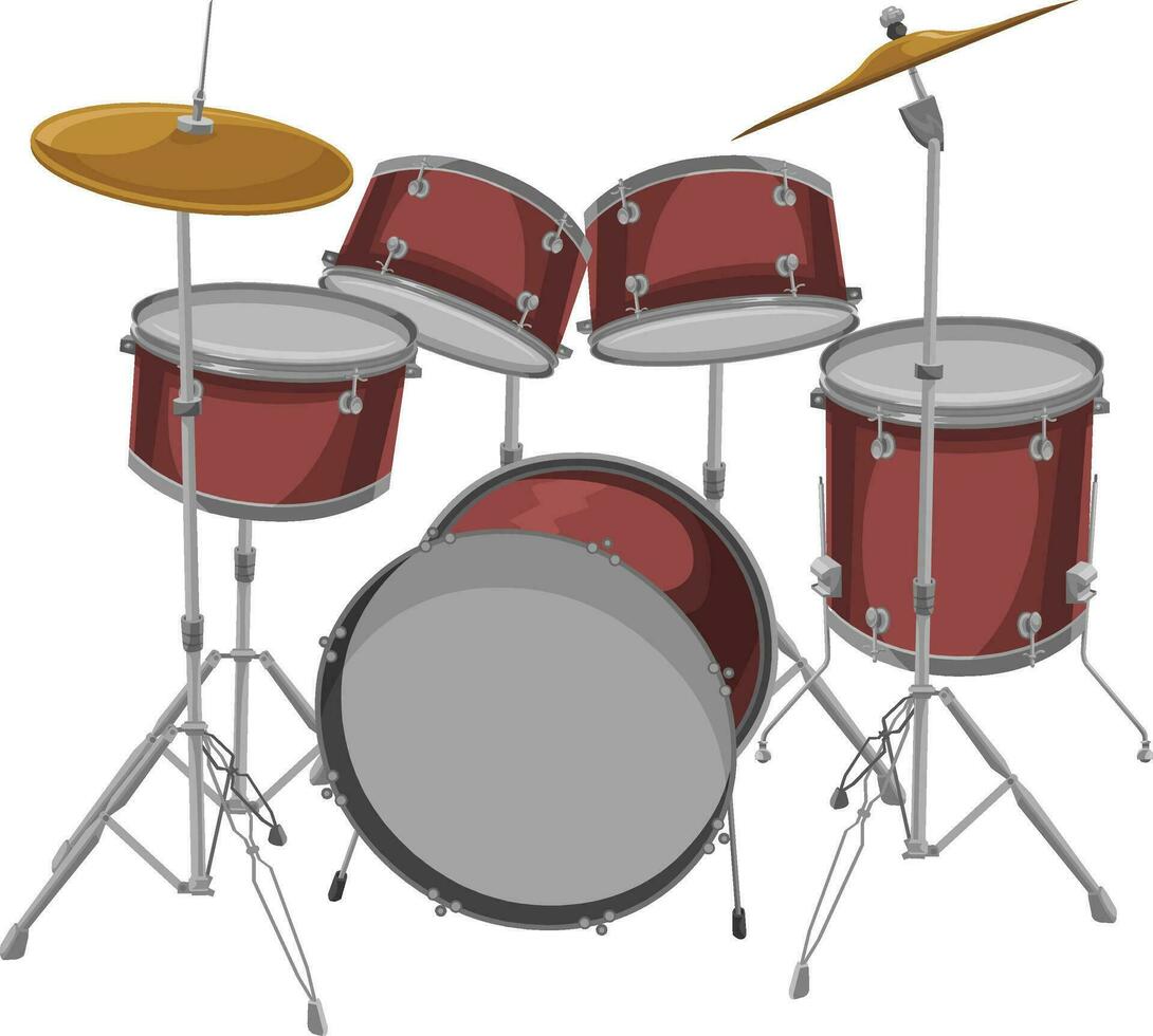 Vector of drum set.