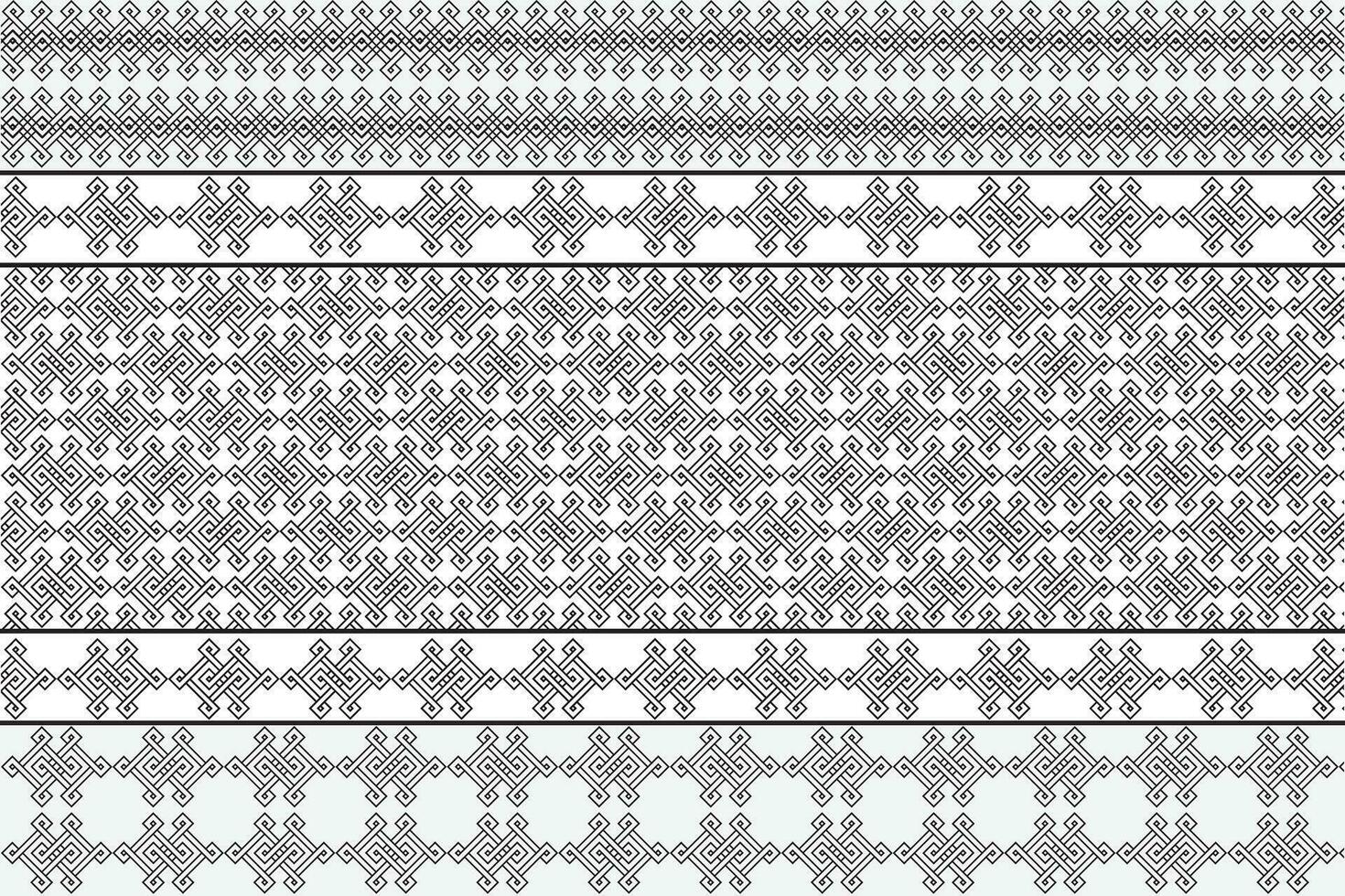 illustration line of the mongolian traditional ornaments background vector