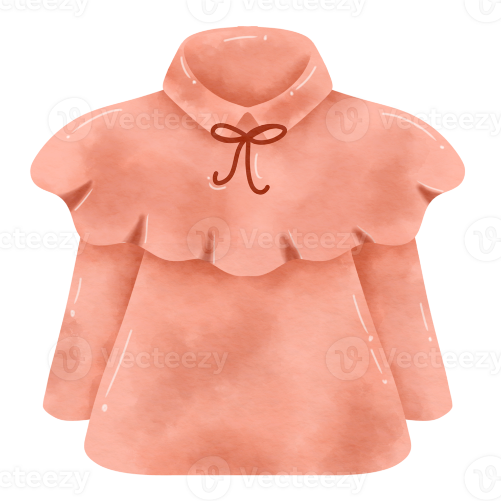 Watercolor hand drawn illustrations of cute children's clothes. Perfect for posters, postcards, baby shower, packaging, invitations, greeting card, template design. png