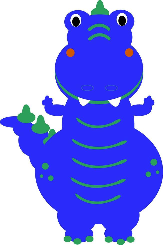 Dinosaur vector color illustration.