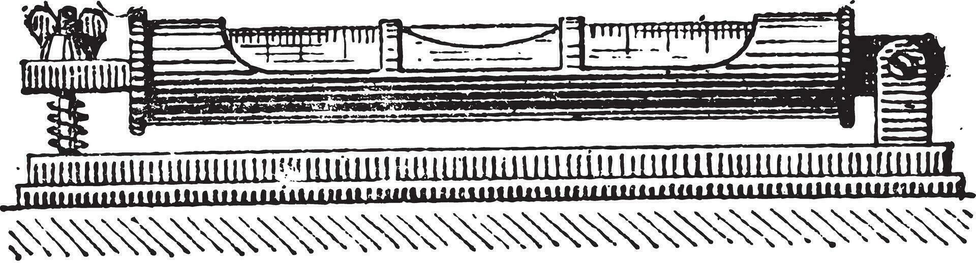 Spirit or Bubble Level, vintage engraving vector