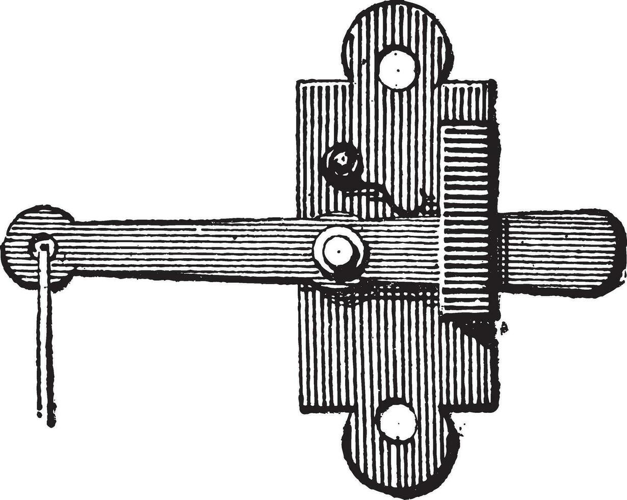 Latch, vintage engraving vector