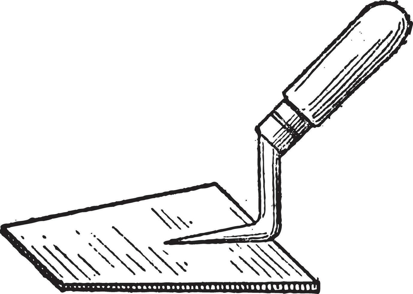 Trowel, vintage engraving vector