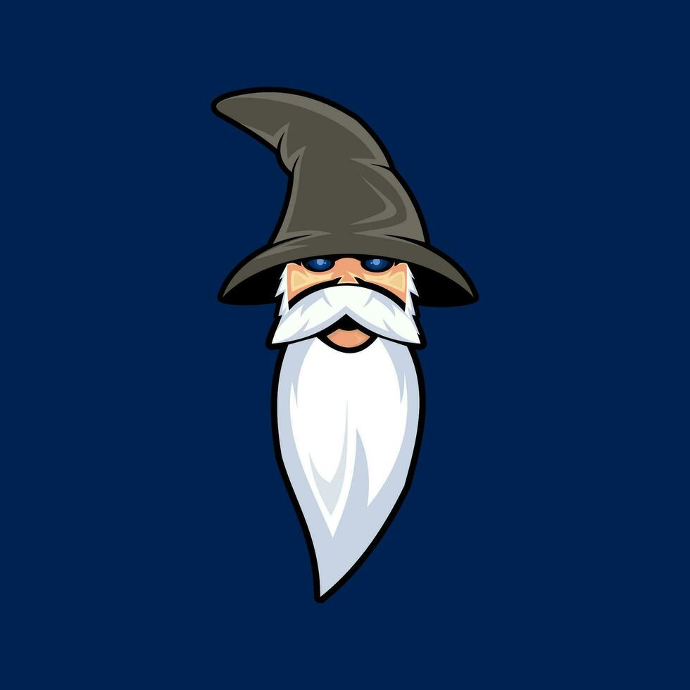 Wizard Magician logo design illustrations vector template