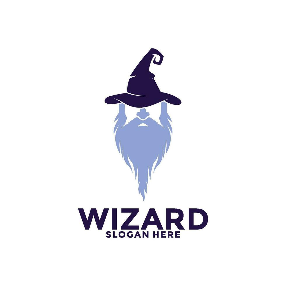 Wizard Magician logo design illustrations vector template