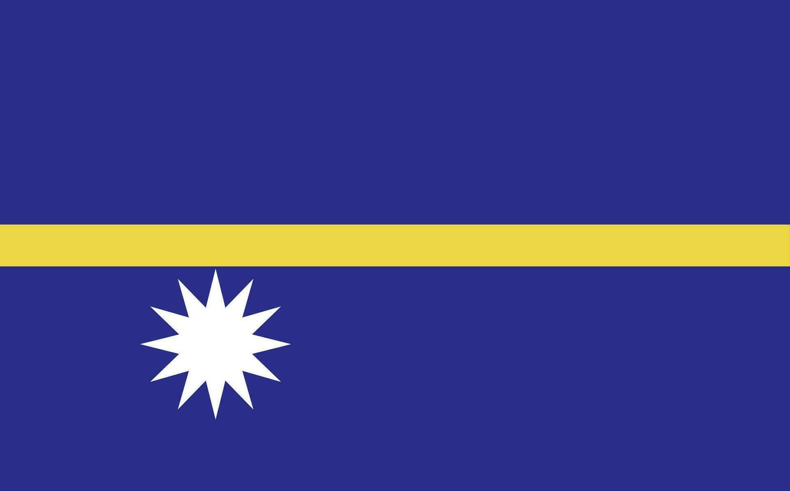 Vector illustration of Nauru flag on white background.